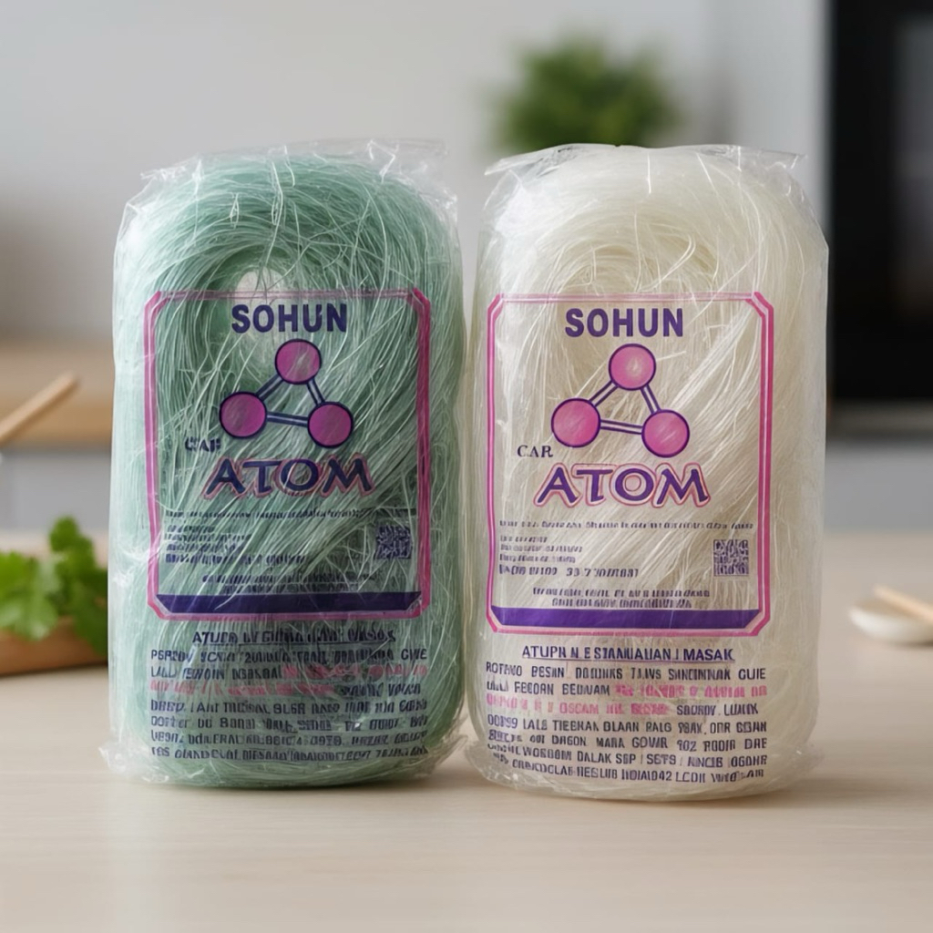 Sohun cap ATOM BIRU PUTIH 325gr, Soun Suun Bakso Soto