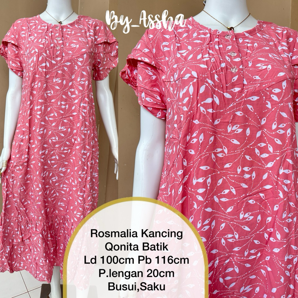 Daster Batik Qonita Pekalongan Rosmalia Kancing