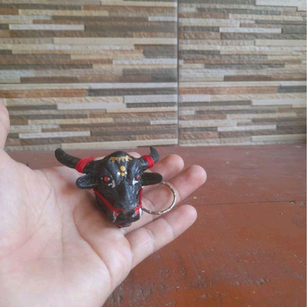 miniatur bantengan keboan gantungan kunci