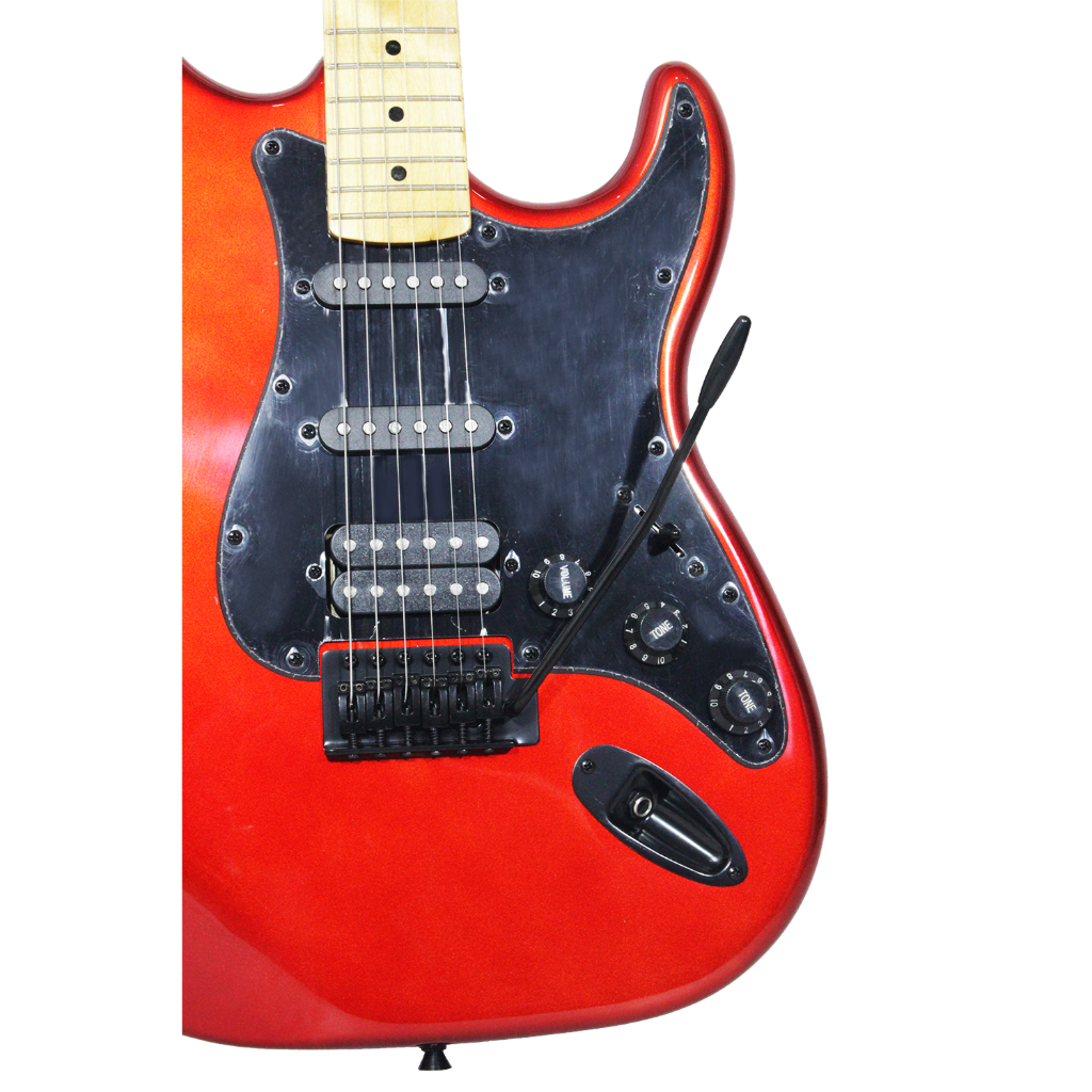 Gitar Elektrik Merk Legacy Original EG102 MRD HSS Warna Red Flame Bonus Tas dan Kabel Jack Listrik