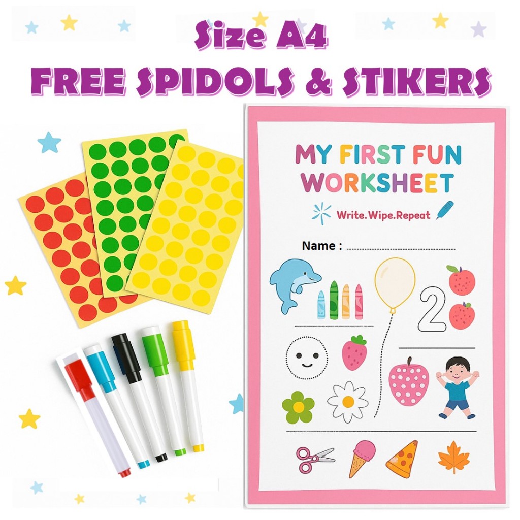 Worksheet Wipe & Clean Anak Bahasa Inggris (Vol.1)