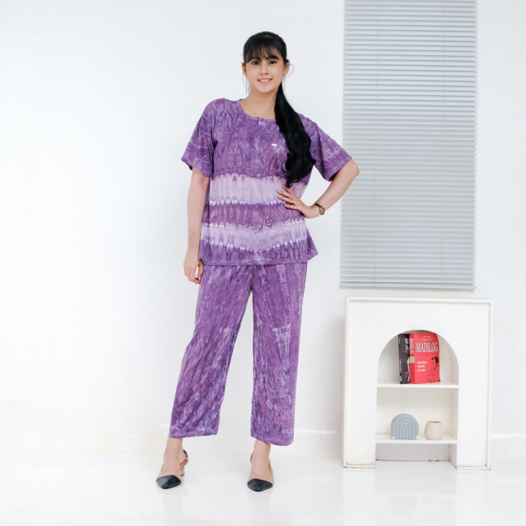 NaFaSTORE - ONE SET SUPER JUMBO LD 140 WANITA BUSUI CELANA PANJANG KAOS KATUN ADEM