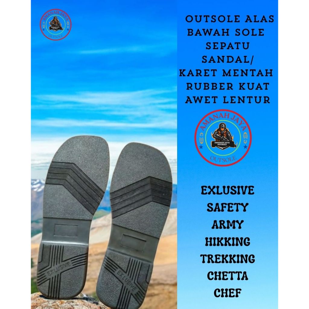 Outsole Karet Sandal Bahan Karet Mentah Tidak Licin anti slip anti oli