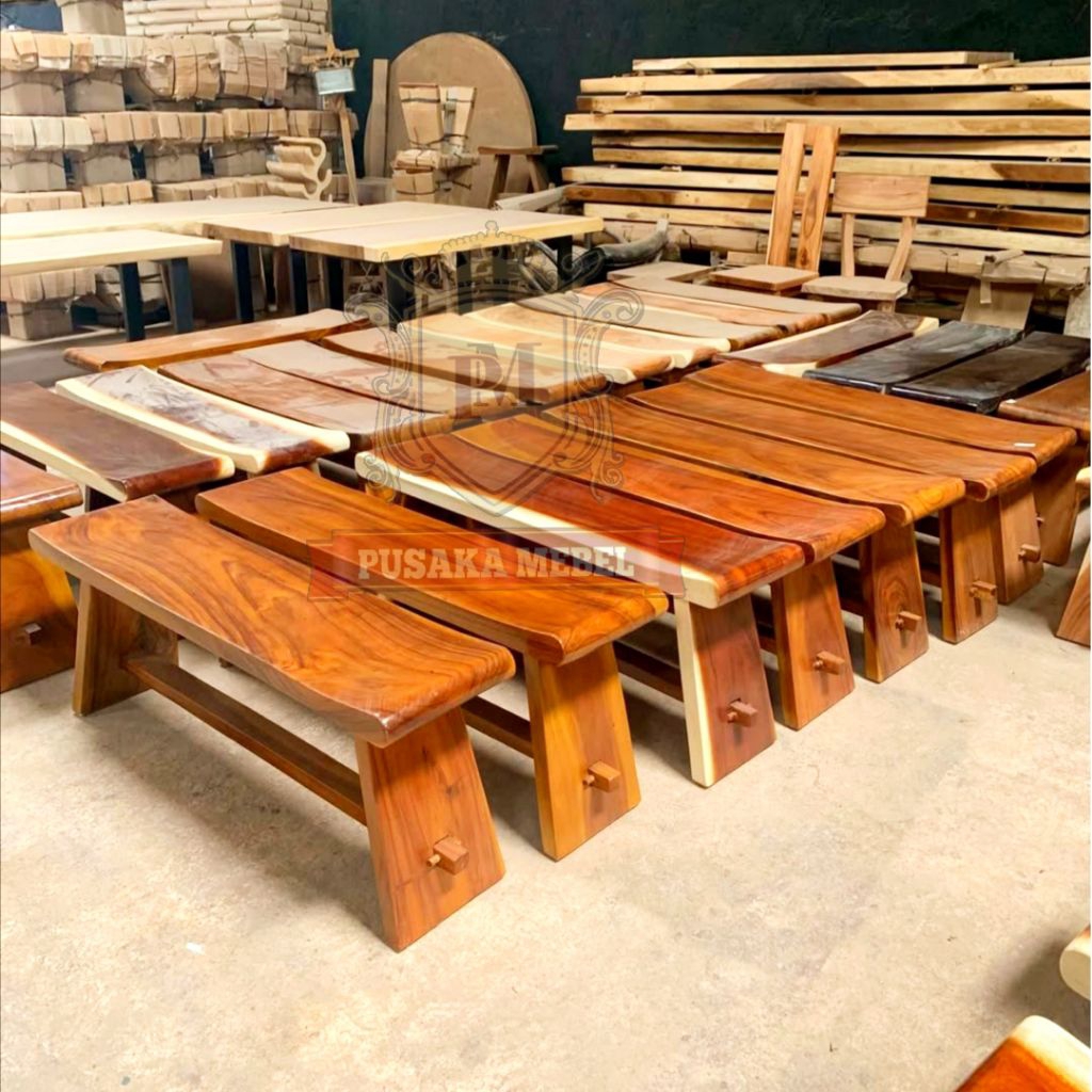 bangku panjang kayu outdoor, bangku kayu teras taman bangku panjang caffe outdoor