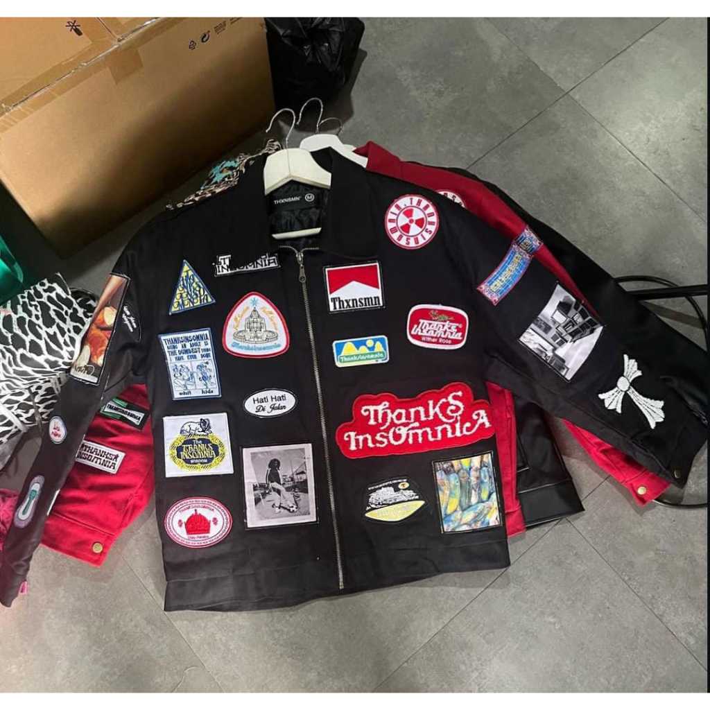 Work jacket full patch Thanksinsomnia rare M