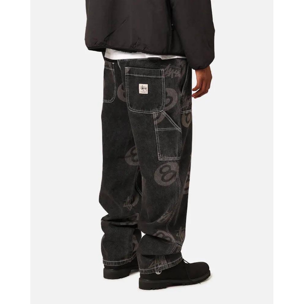 STUSSY 8BALL Fullprint LONG PANTS DENIM Celana Panjang Cargo Pants Jeans