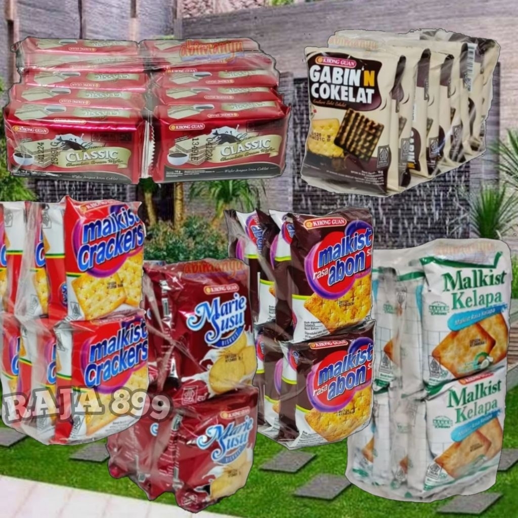 BISKUIT KHONG GUAN RENCENG ISI 10 PCS | KHONG GUAN MALKIST | GABIN COKELAT | WAFER CLASSIC