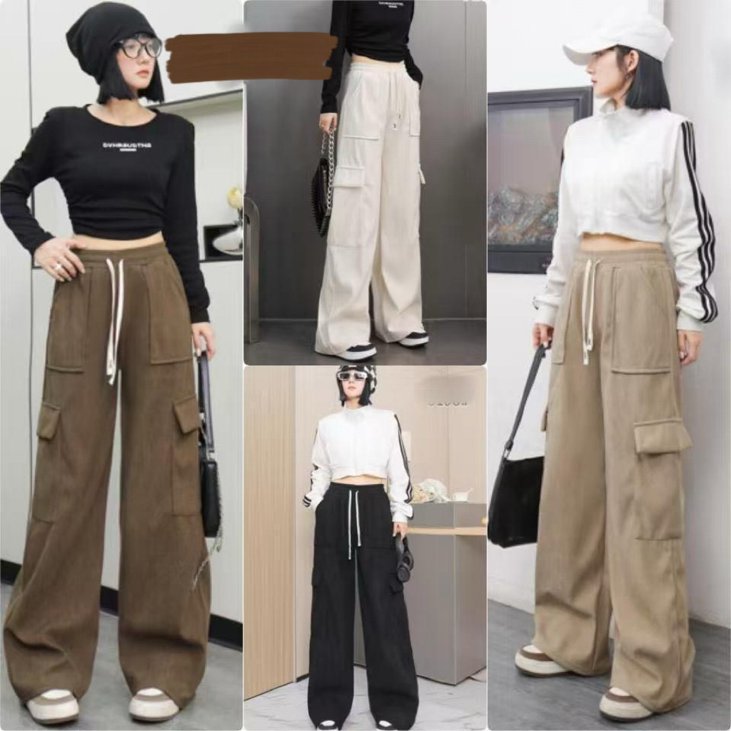 CELANA CARGO WANITA BAHAN CODORAY IMPORT