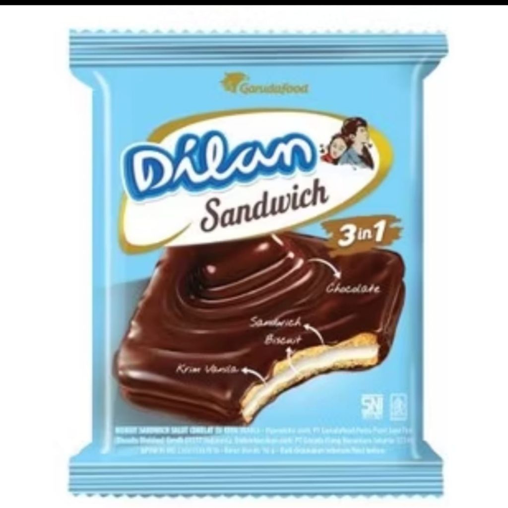 dilan biskuit  sandwich  cream isi 10 eceran 1000