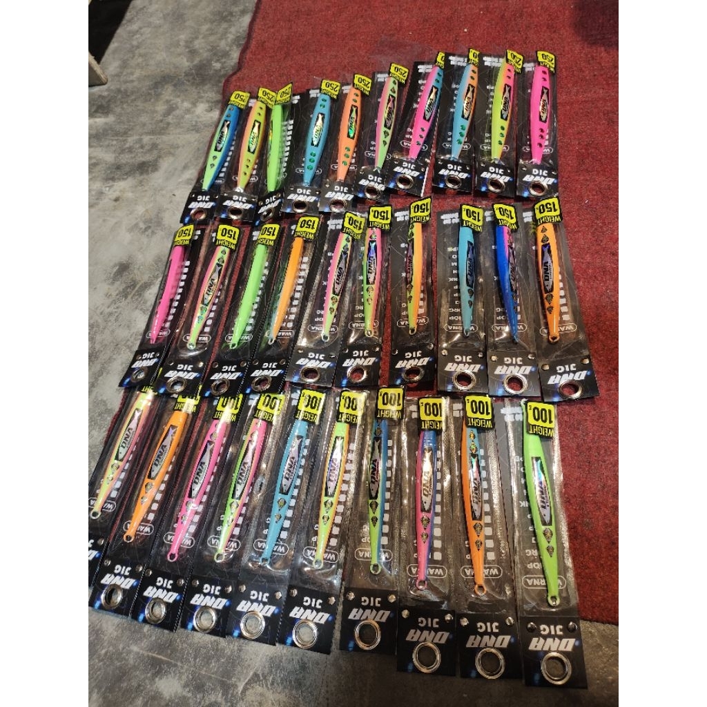 umpan mancing metal JIG  murah meriah  | 100 gram - 600 gram |  DNA jig | metal jig | full GID full 