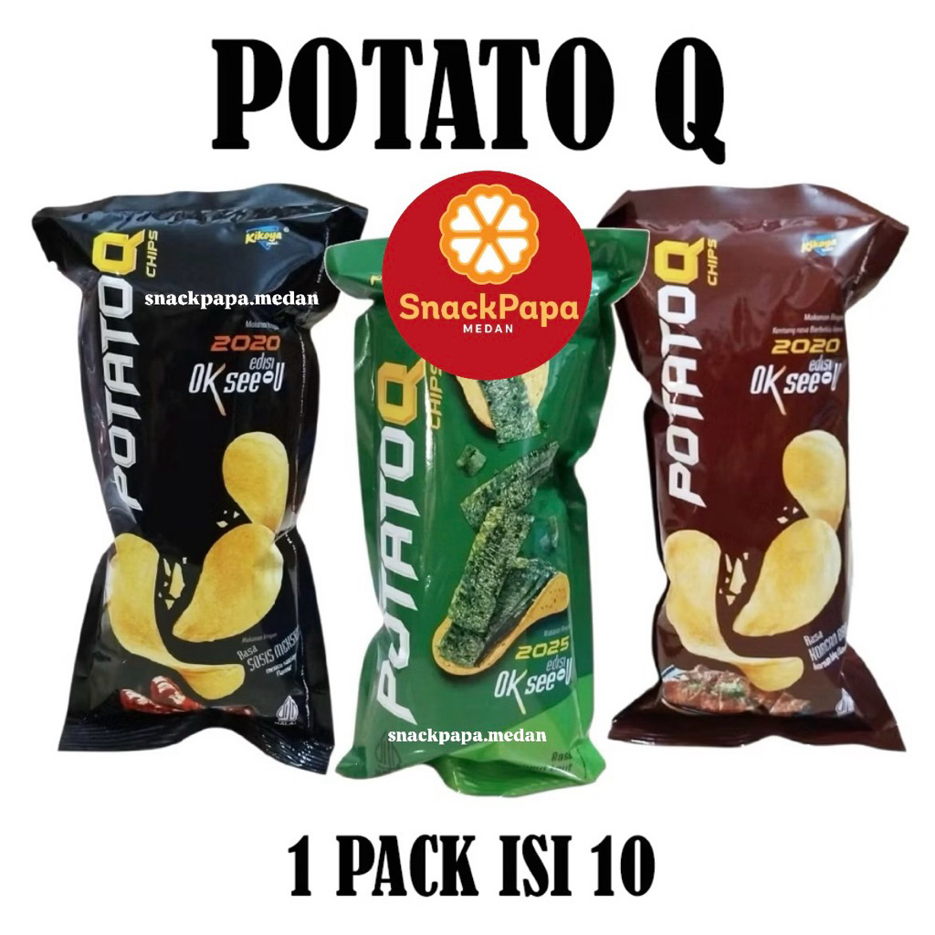 SNACK KENTANG POTATOQ CHIPS [1 BUNGKUS @22G] | POTATO Q | POTATOQ KOREAN BBQ | POTATOQ SAMBAL DAUN J