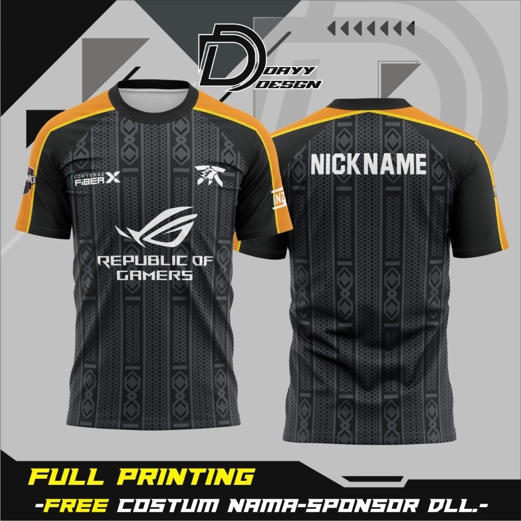 Jersey Esport ONIC PH terbaru jersey custom full printing jersey bola jersey volly jersey badminton 