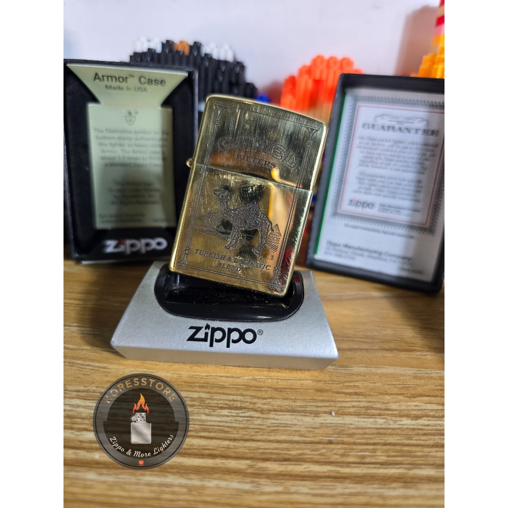 TURKISH & DOMESTIC CAMEL FILTER ZIPPO "ARMOR CASE"
