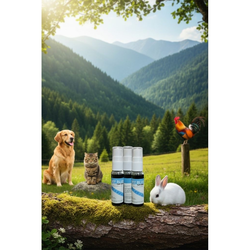 Mamolly_Mart Sky Blue - Cyclo Spray Obat Luka Hewan