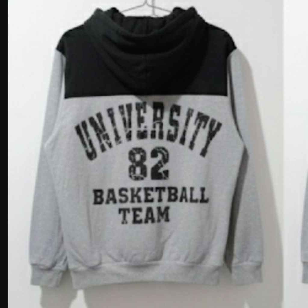 Hoodie Resleting Pria Wanita Original | Sweater Zipper Basketball Team 82