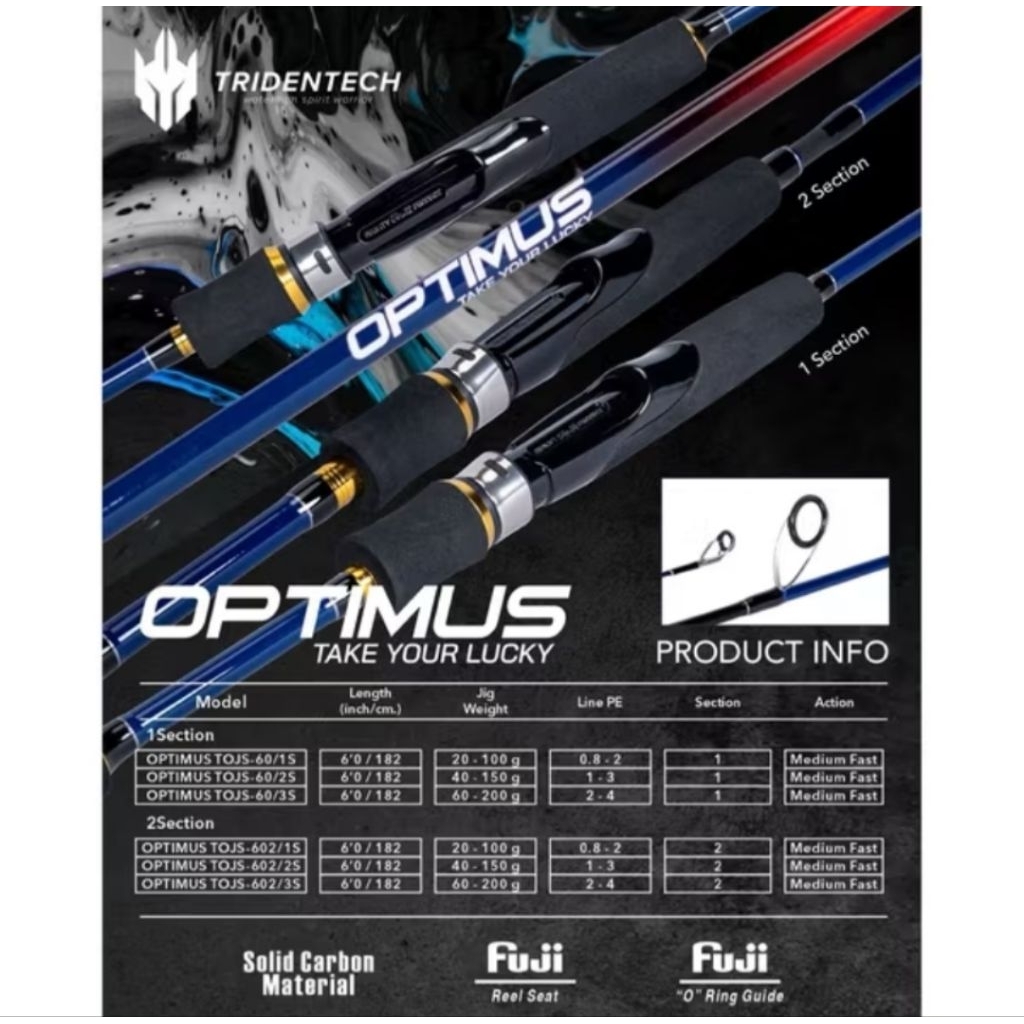 Rod Tridentech Optimus Spinning dan OH