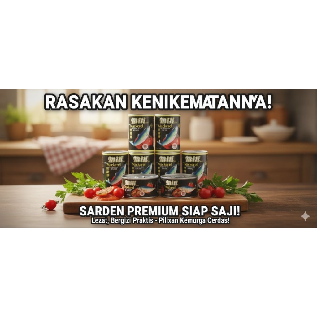 SARDENMILIBESAR425GR MOHON BACA DULU SEBELUM MEMBELI INI SARDEN MILI MADE IN MALAYSIA