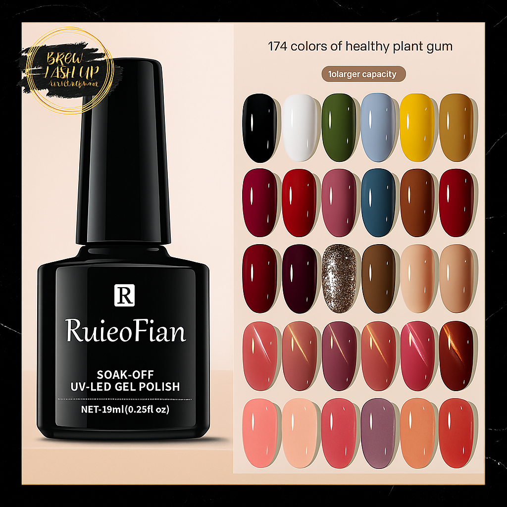 (1-50) RFIAN Uv Gel Polish 10ml Soak Off Gel Polish Kutek Gel Polish Warna Cantik Tahan Lama