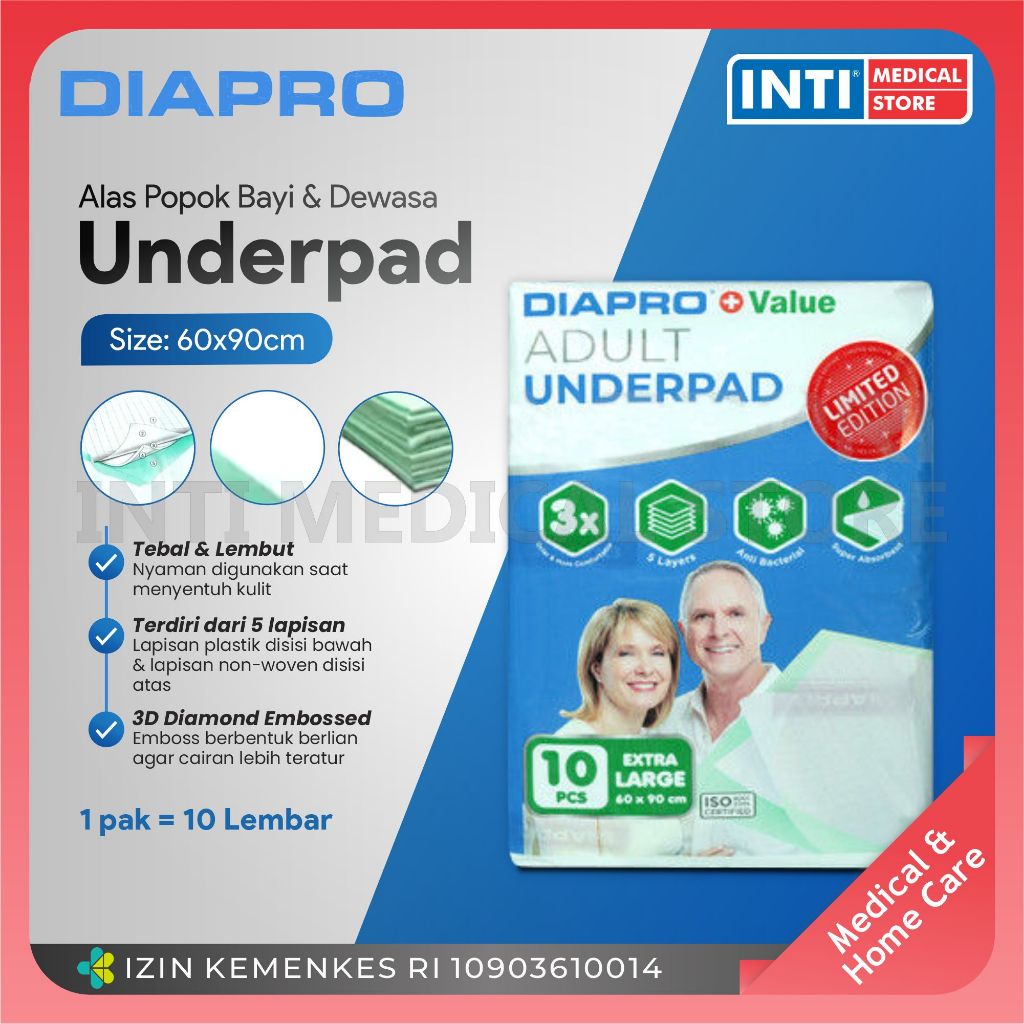 DIAPRO Underpad / Underpad Diapro / Perlak