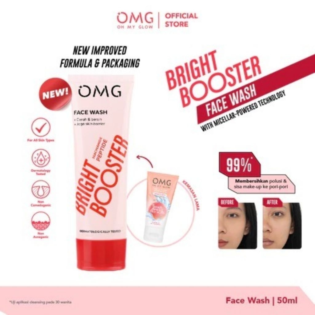 SF SF NEW IMPROVED FORMULA OMG OH MY GLOW Bright Booster Face Wash