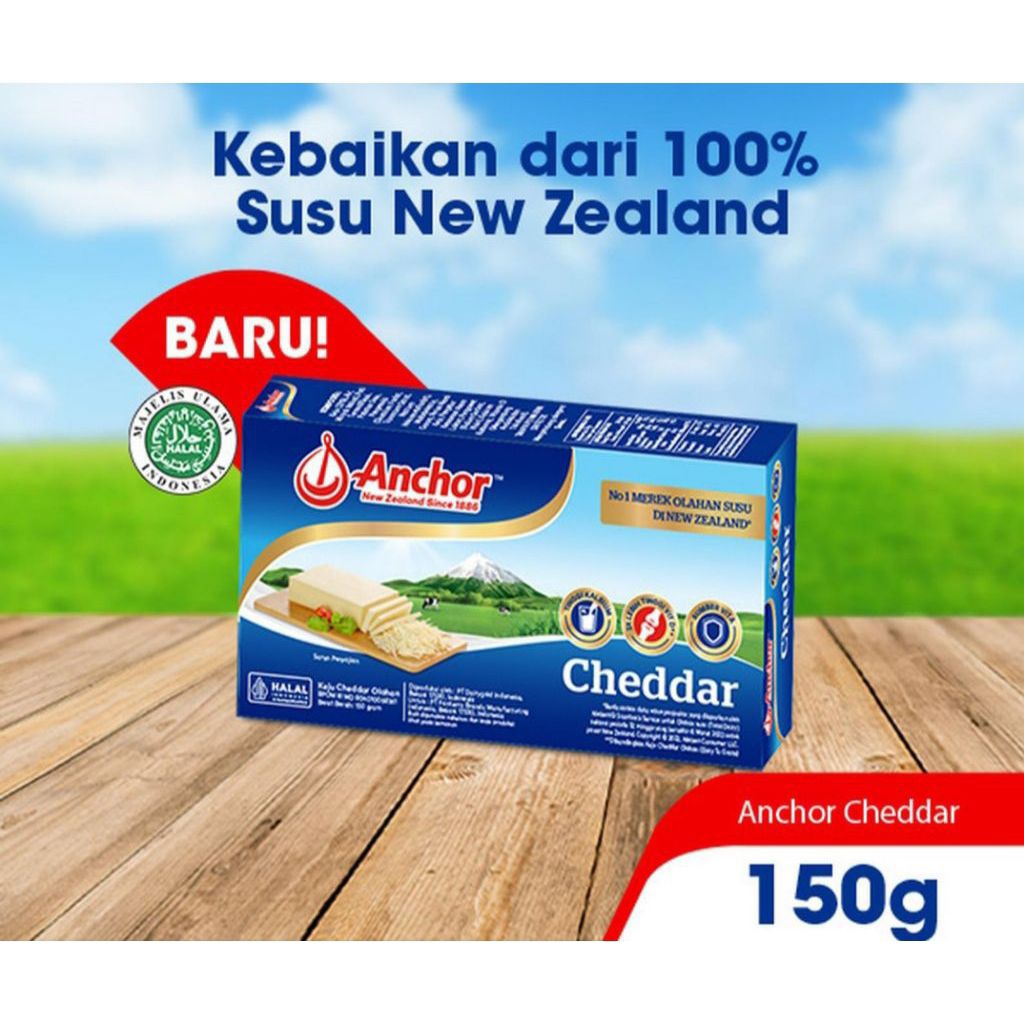 ANCHOR KEJU CHEDDAR 150gr. KEJU ANCHOR. KEJU CHEDDAR