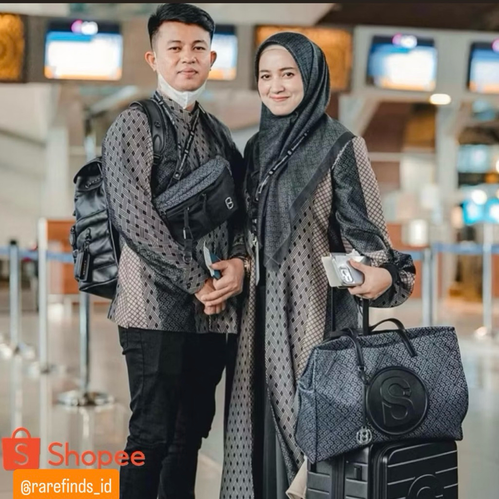 [NEW] Original Buttonscarves Gamis Monogram Tapis Buttonscarves Outer Travel Haji Umroh Buttonscarve