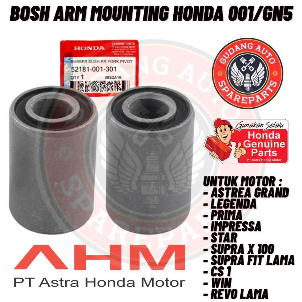 Original AHM Bosh Arm Mounting Honda Astrea Grand Legenda Supra X 100 Supra Fit Lama CS1 Win Revo Ol
