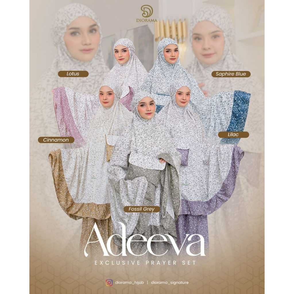 MUKENA ADEEVA || Mukena bahan Rayon || Terdapat karet kecil di bagian muka mukena || Pinggang menggu