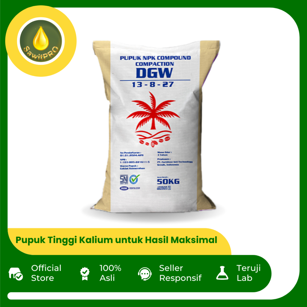 Pupuk NPK DGW 13-8-27-4+TE (50 Kg) - Formula Tinggi Kalium untuk Hasil Maksimal