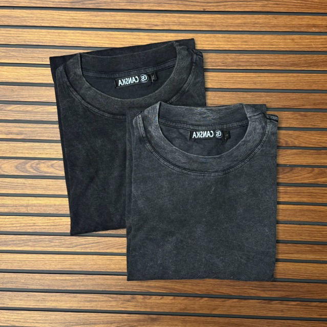 Kaos polos -STONE WASH- OVERSIZE -kaos pria/wanita