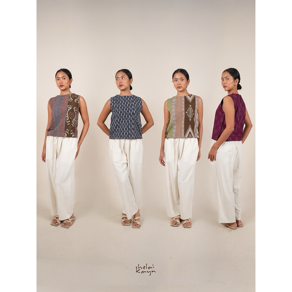 KARA Top | Atasan Batik | Atasan Tenun | Sleeveless Tenun | Tank Top Batik
