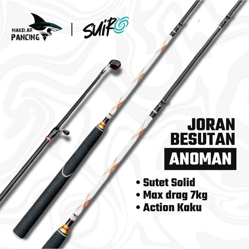 Joran Besutan Toya Anoman Bahan Carbon Sutet 180cm Power 10kg Packing PVC