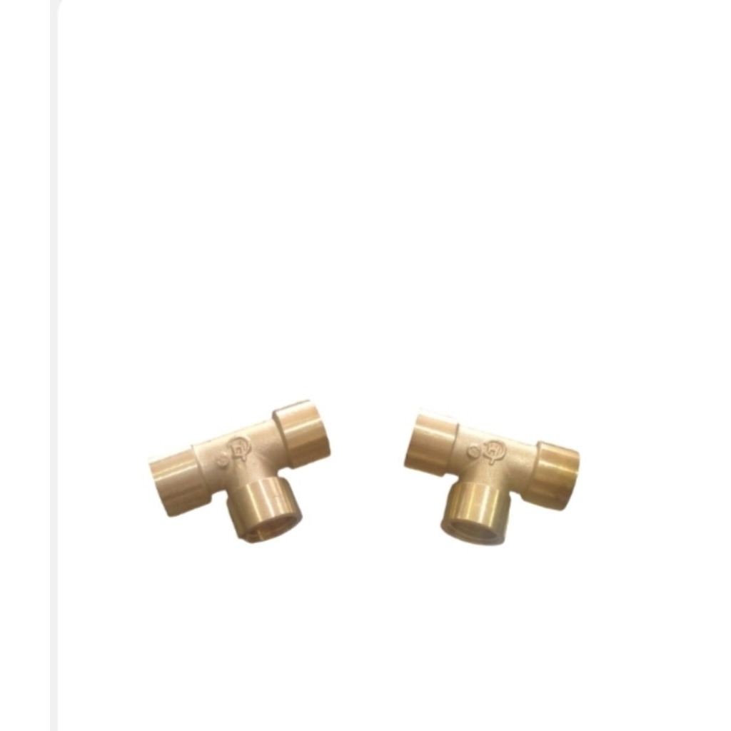 T Nepel Kuningan Drat 1/4" / Nepel T Kuningan Drat 1/4 inch