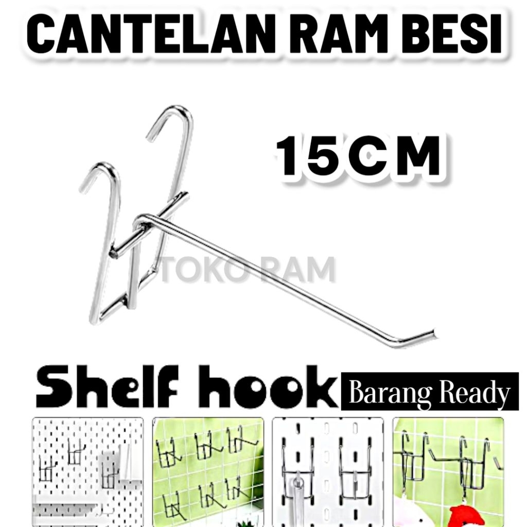 ( 15 CM ) Singel ram jaring jaring Bahan besi / Cantelan ram jaring aksesoris