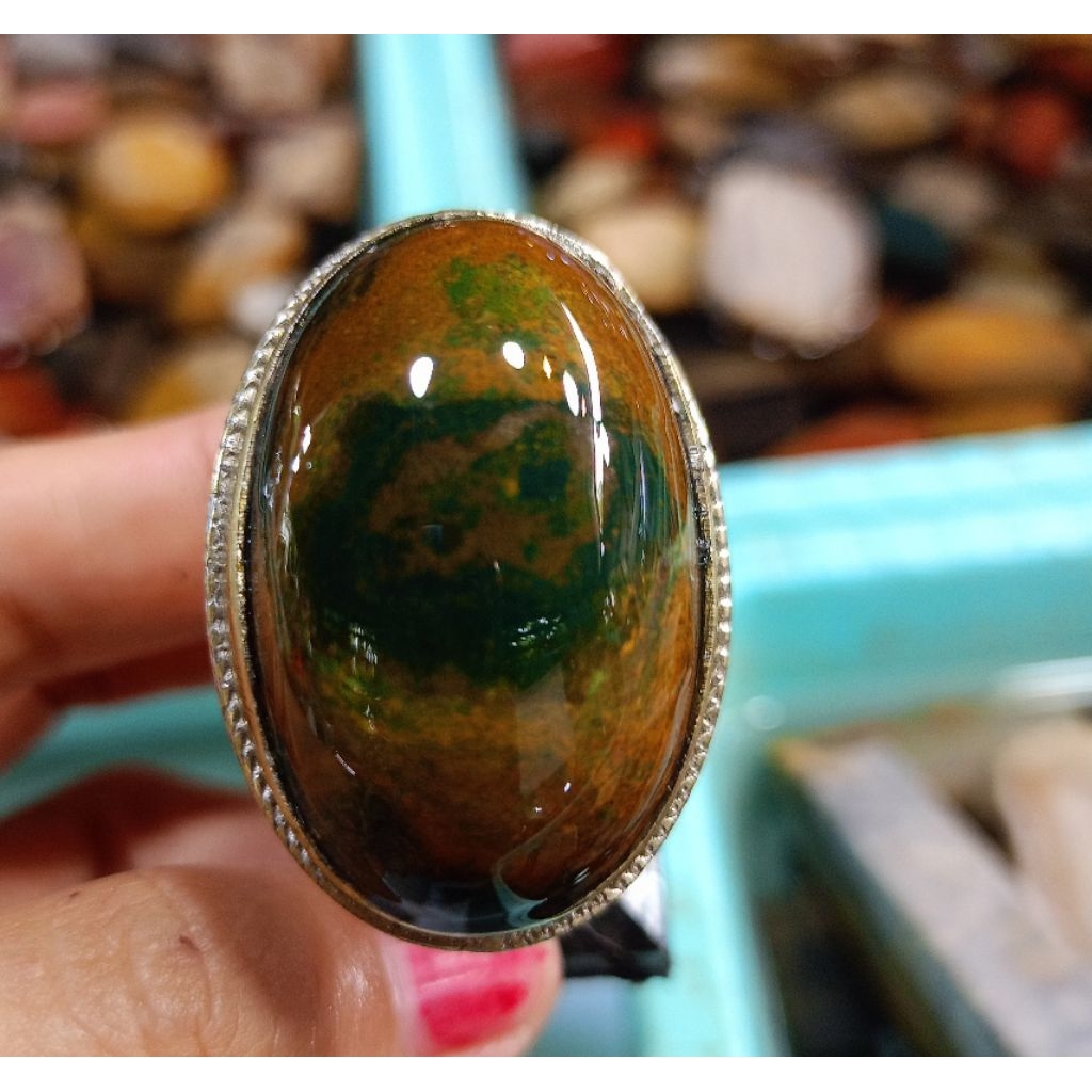 Cincin Batu Nogo suii klawing motif/Jumbo(Natural)