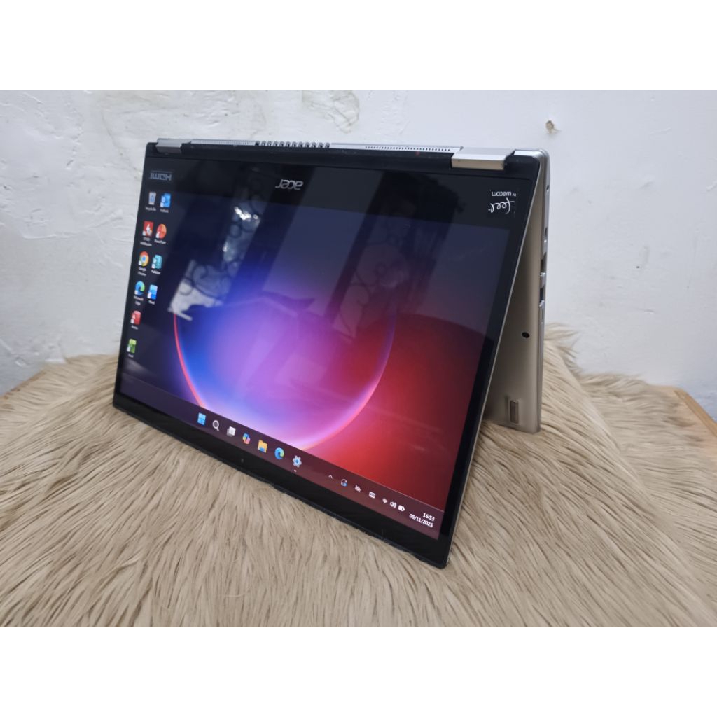 Laptop Desain Yoga Acer Spin SP314-54N Core i3 Gen 10 Ram 4 Ssd 256