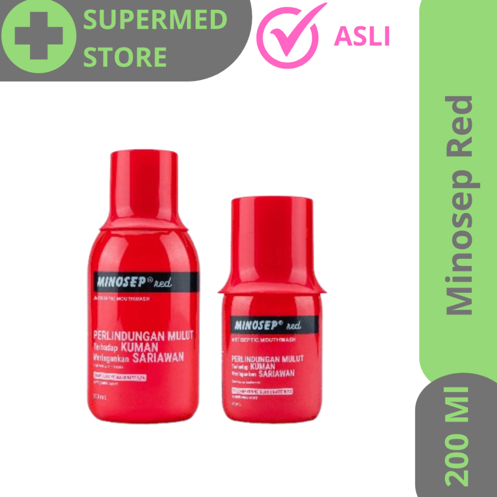 Minosep Red Obat Kumur 0.2% / obat Kumur Merah / Obat Kumur Meringankan Sariawan
