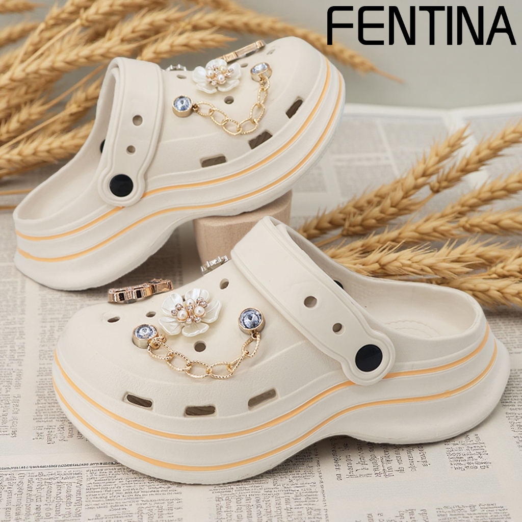 FENTIN Sandal Baim Wanita Wedges Sandal Sepatu Wanita Korea Jelly Sandal Kodok Wanita Kekinian