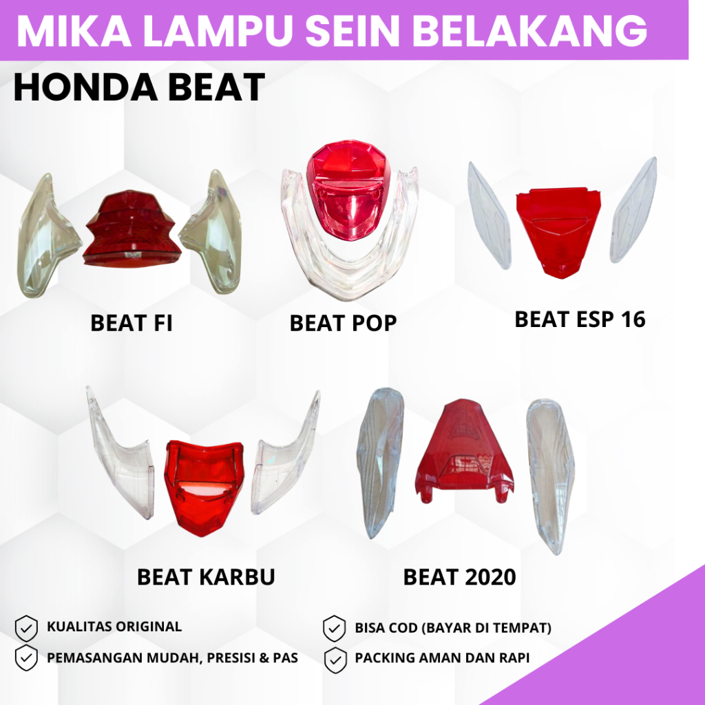 Mika Sein / Mika Sein Stop Belakang Honda Beat FI / Beat Pop / Beat ESP 16 / Beat Karbu / Beat 2020 
