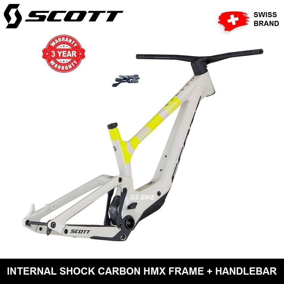 SCOTT RANSOM 900 RC 2024 Carbon HMX Frameset + Integrared Handlebar Internal Shock Sepeda MTB