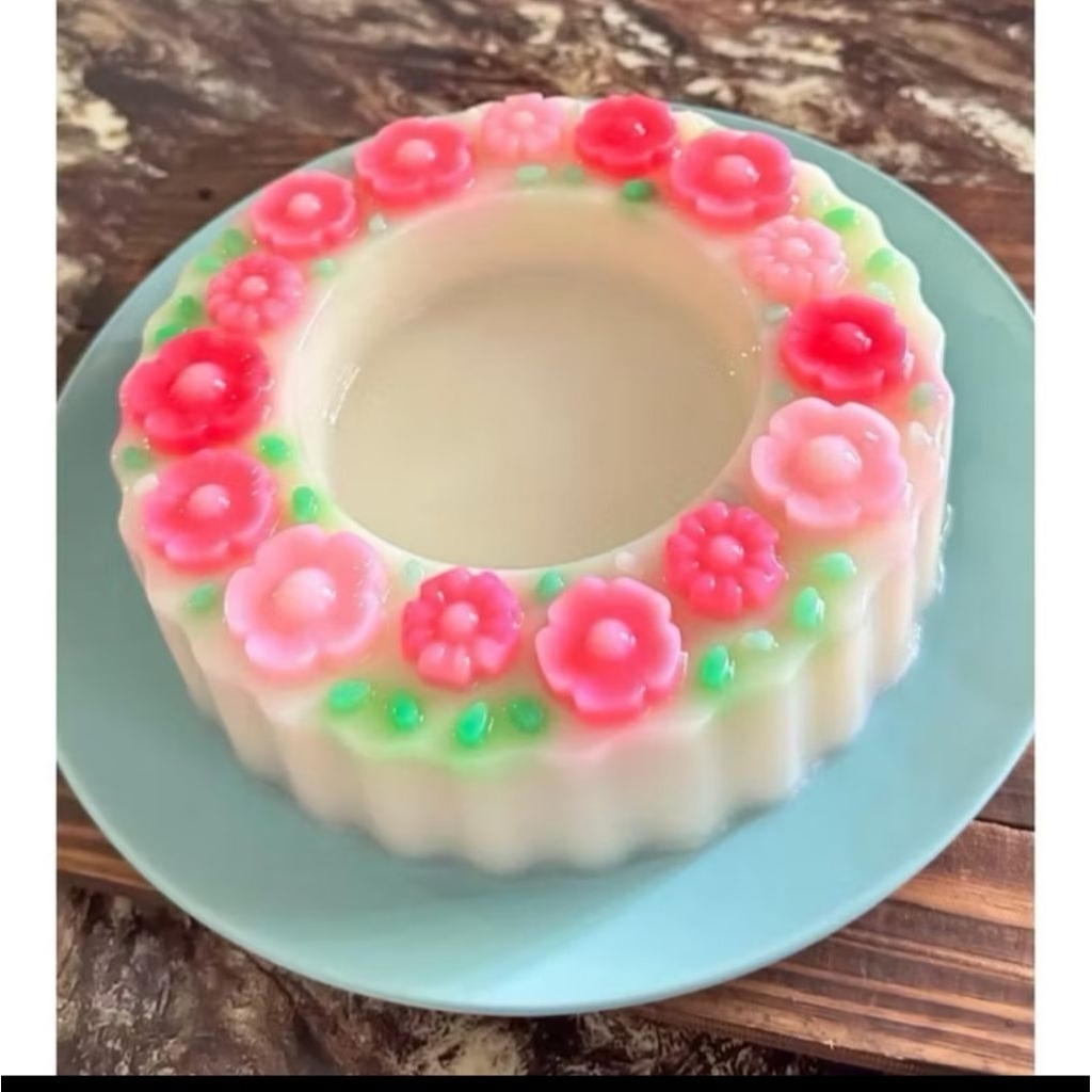 cetakan puding bunga+pipet (diameter 20 cm)