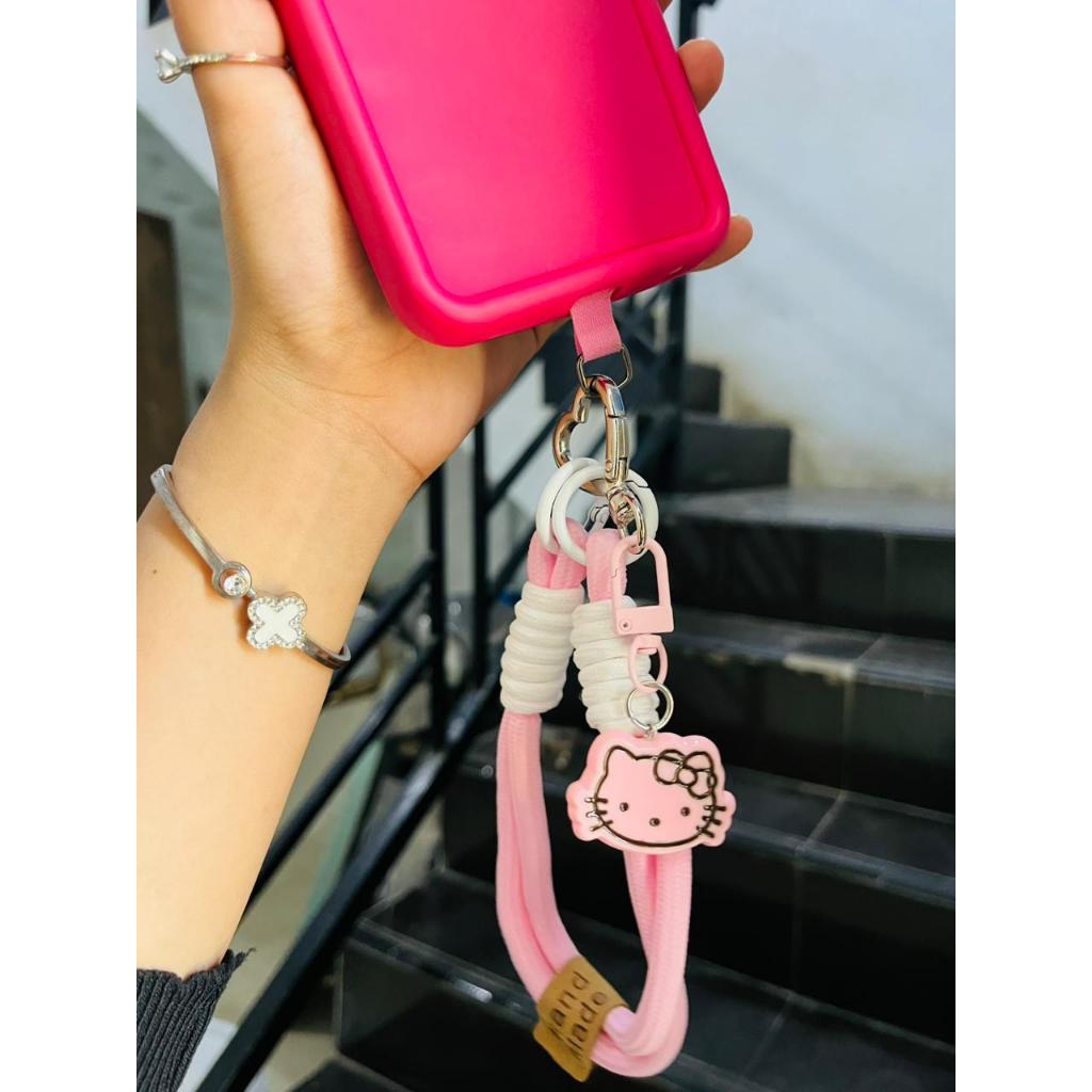 Tali Gantungan Hp Aesthetic Korea 3D Timbul Pendek/Tali Hp Korea  Cocok Untuk Casing Ponsel Strap Ph