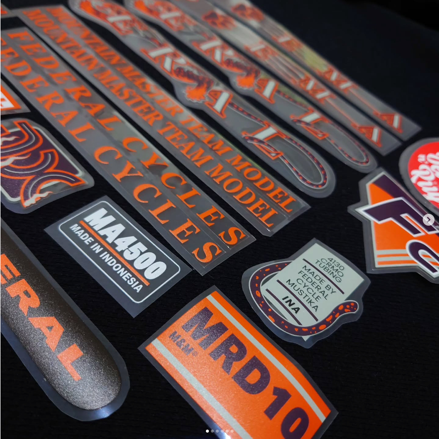 Decal Stiker Sepeda MTB Federal Poema Replament Custom Decal Re-Pop Kalcer