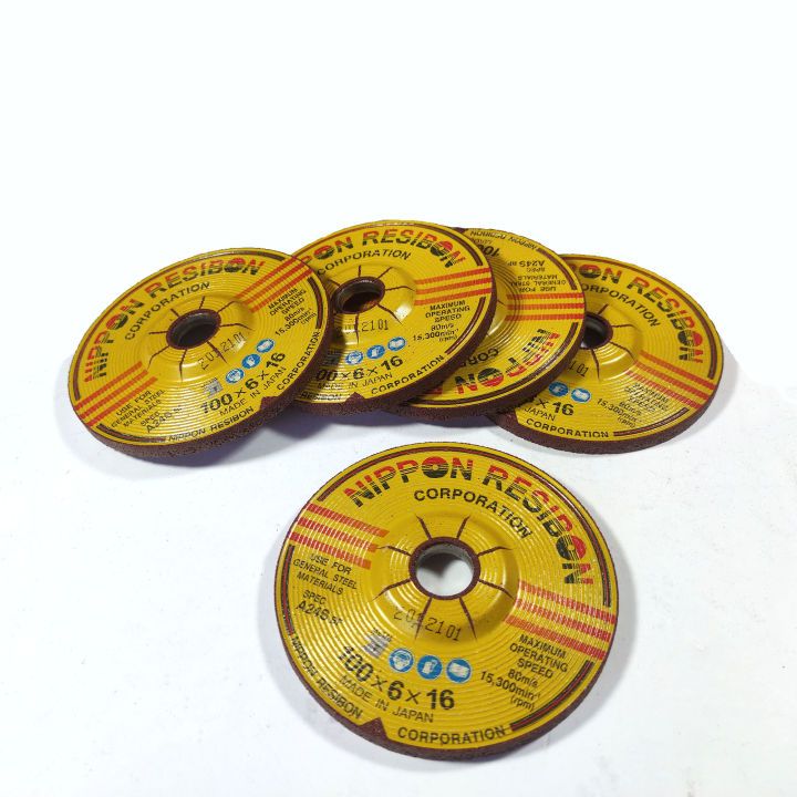 20PCS Mata Batu Gerinda Gurinda Poles 4" - Nippon Resibon / Yukido / WD 4 Inchi x 6 mm