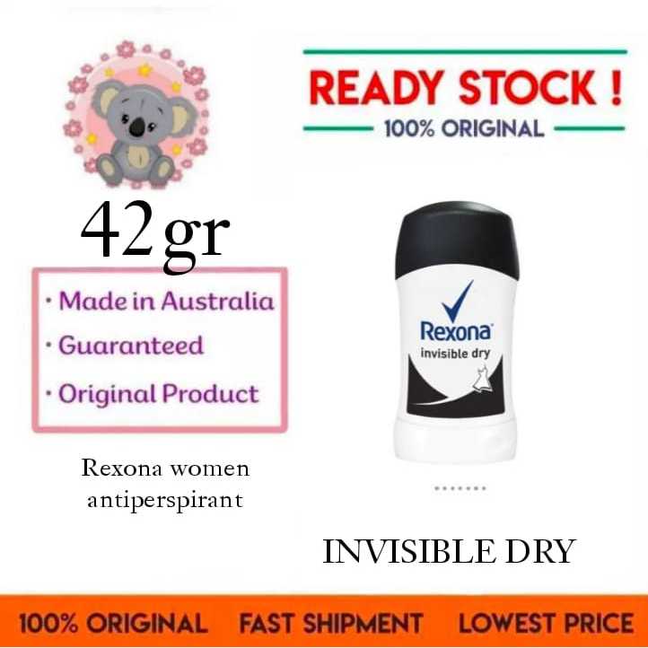Rexona Women Antiperspirant Stick Invisible Dry 42g – Original Australia