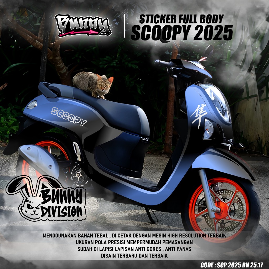 (COD) TERBARU Decal Sticker Motor Honda Scoopy Tahun 2025 Full body - Stiker Skotlet Modifikasi Vari