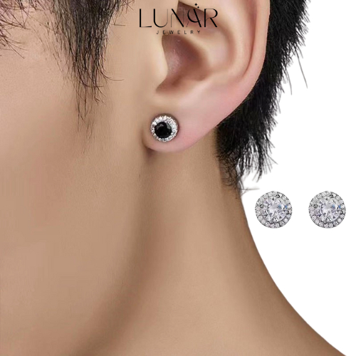Anting Tindik Model Berlian Titanium Magnet dan Stud Pria dan Wanita Anting Tusuk AT18