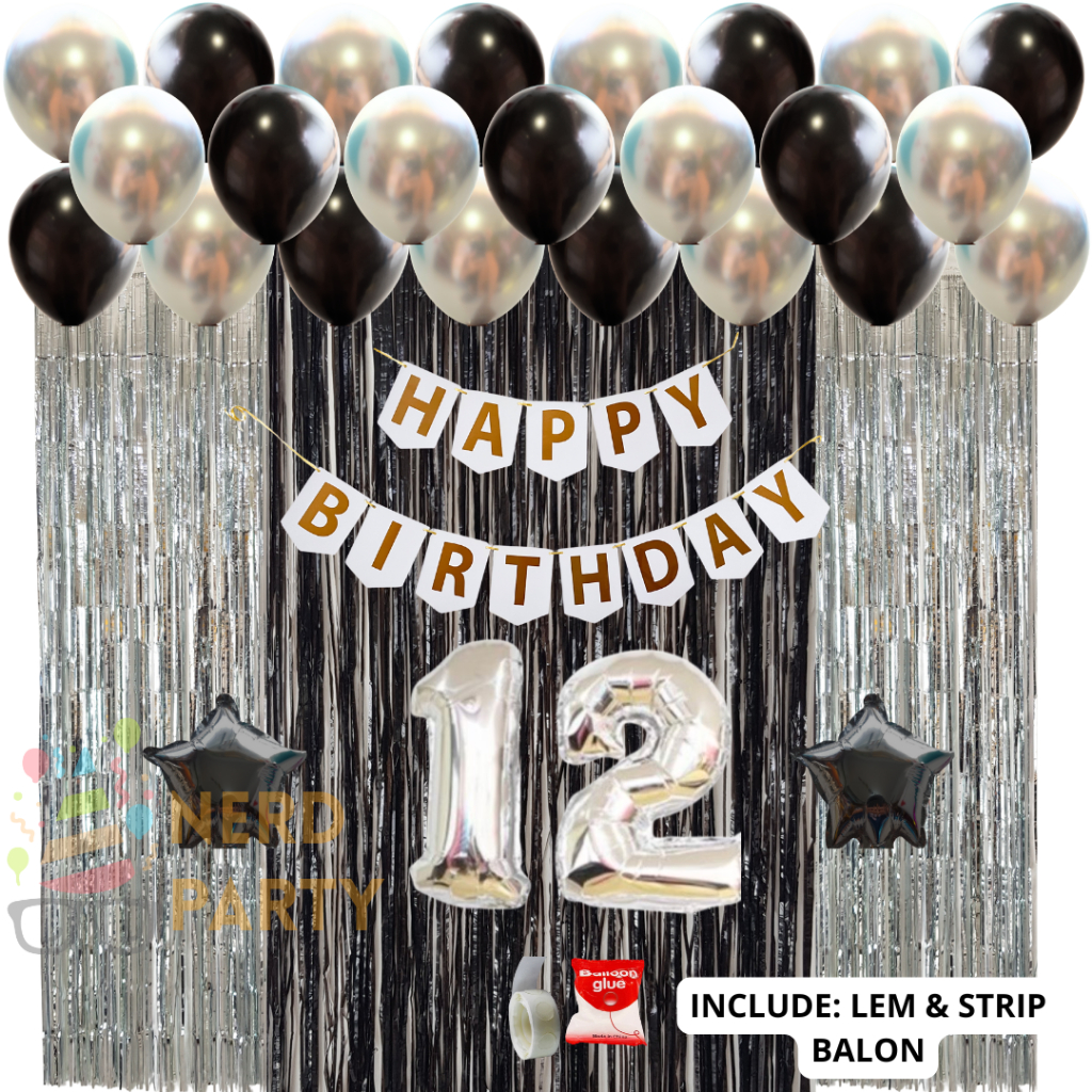 Paket Hemat Dekorasi Ulang Tahun Mewah / Happy Birthday / Perlengkapan Pesta / Ulang Tahun Dewasa