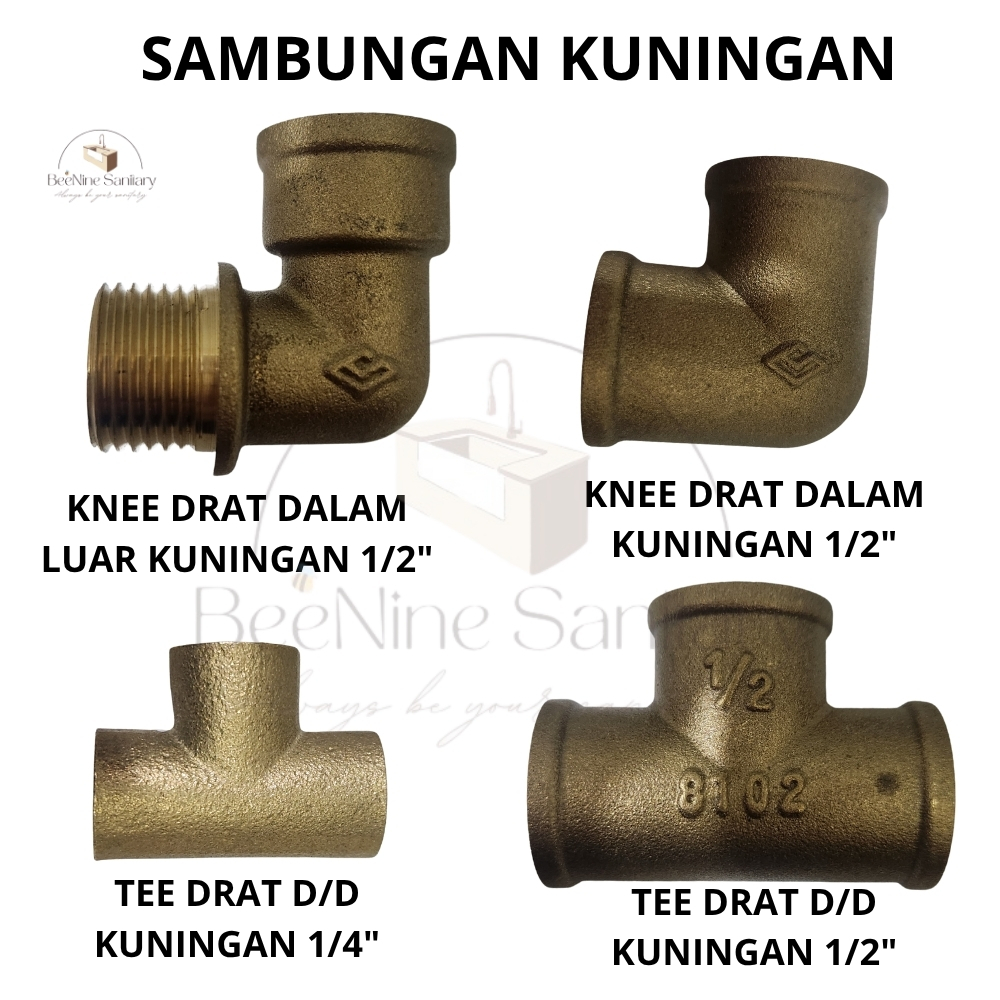 SAMBUNGAN KRAN FLEXIBEL KUNINGAN 1/4 1/2 inch/ SAILING Knee Drat knee Dalam Drat Luar/ Knee Sock KOM