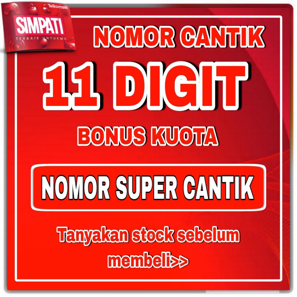 NOMOR CANTIK SIMPATI 11 DIGIT - KARTU PERDANA TELKOMSEL SUPER 813 1000 ABA